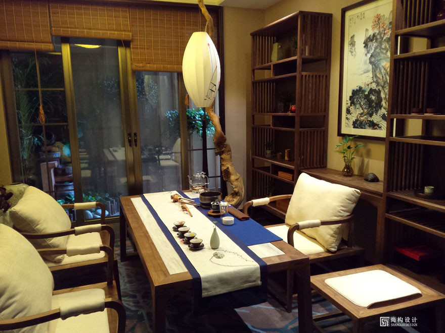 北京-协信星河湾办公室客户接待茶室装修设计